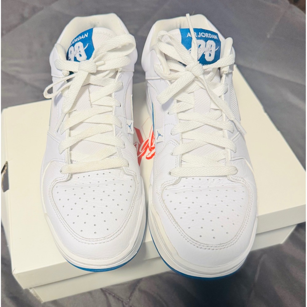 Jordan Stadium 90 Mens White Industrial Blue Sneakers DX4397-114 Size 9
